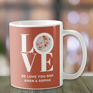 Personlig Vi älskar dig Pappa Foto Kaffemugg