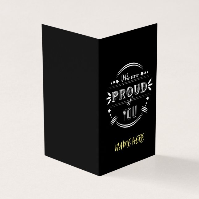 Personlig Vi är stolta över er Kort (Utsida)