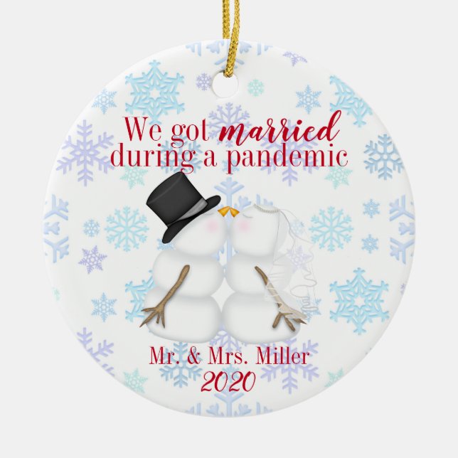 Personlig vi Har under en pandemi Julgransprydnad Keramik (Framsidan)