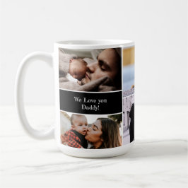 Personlig Vi kärlek dig pappa Photo Collage Kaffemugg