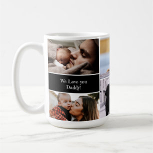 Personlig Vi kärlek dig pappa Photo Collage Kaffemugg