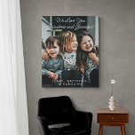 Personlig Vi Kärlek You Grandpa Grandma Photo Canvastryck<br><div class="desc">Personlig Vi Kärlek You Grandma och Grandpa Photo med skripttypografi Canvas (all text kan anpassas)</div>