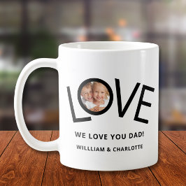 Personlig Vi kärlek You Pappa Photo Kaffemugg