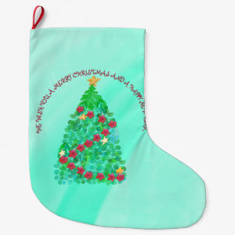 PERSONLIG VI ÖNSKAR ER I GOD JUL STOR JULSTRUMPA