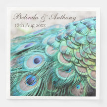 Personlig Vibrant Elegant Peacock Feathers Pape