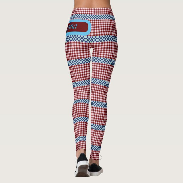 Personlig Vichy Rutig Leggings (Baksida)