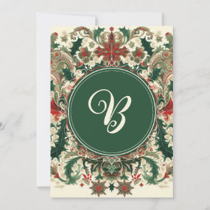 Personlig Victorian/Classic/Vintage-jul Julkort