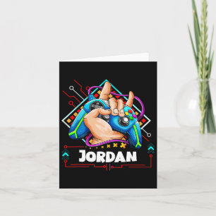 Personlig Video Game Design - Boys Namngiven Jorda Kort