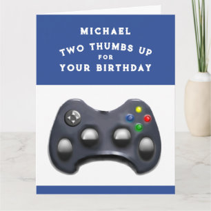 Personlig Video Gamer Birthday Kort
