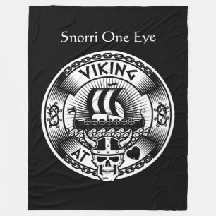 Personlig Viking på hjärta Fleecefilt
