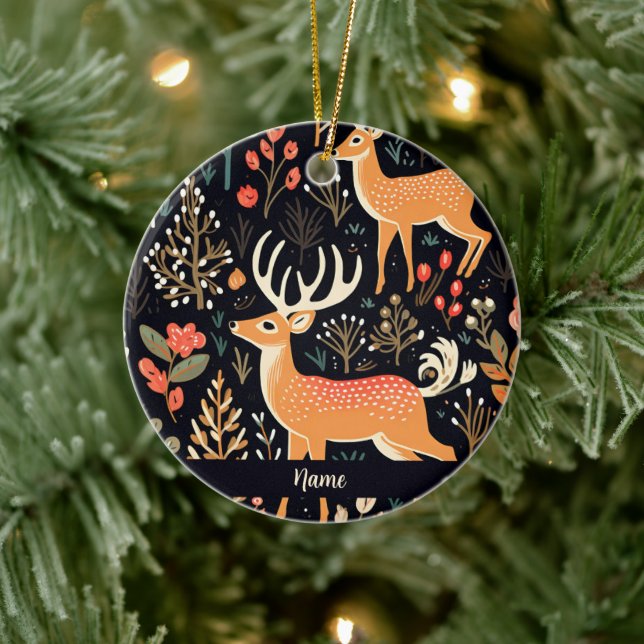 Personlig Viktigt Hjort Ornament (Träd)