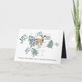 Personlig Viktigt jultomte Rustic Reindeer Kort