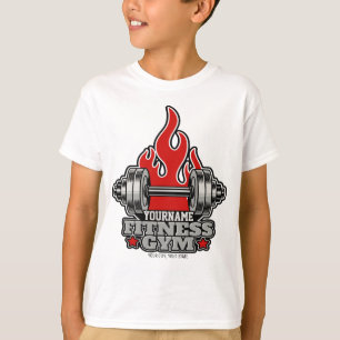 Personlig viktlyftning hantel fitness gym t shirt