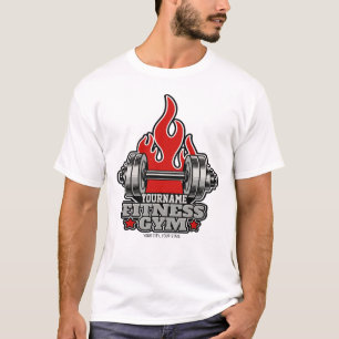 Personlig viktlyftning hantel fitnessgym t shirt