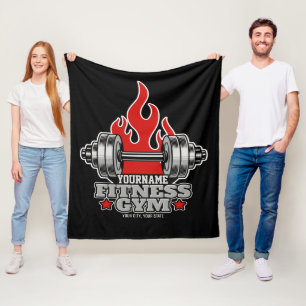 Personlig Viktning Höjdpunktsskylt Fitness Gym Fleecefilt