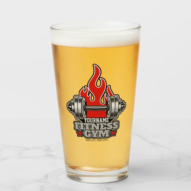 Personlig Viktning Höjdpunktsskylt Fitness Gym Glaskopp (Framsida fylld)