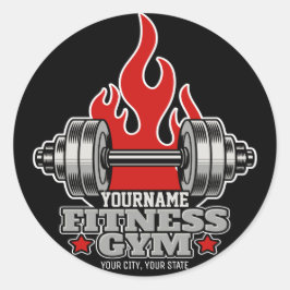 Personlig Viktning Höjdpunktsskylt Fitness Gym Runt Klistermärke