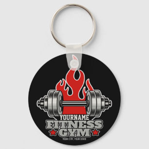 Personlig Viktning Lyftning Dumbbell Fitness Gym T Nyckelring