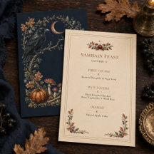Personlig viktoriansk Samhain-korpdinnermeny