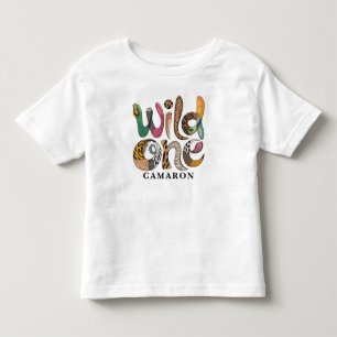 Personlig Vild 1:a födelsedag Jungle Baby T Shirt