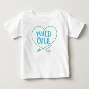 Personlig Vild 1 bojar första födelsedag T Shirt