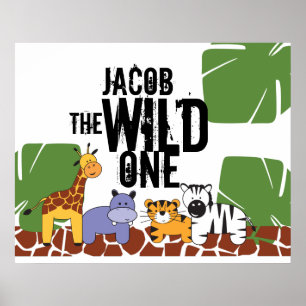 Personlig vild en affisch, Safari djur Poster
