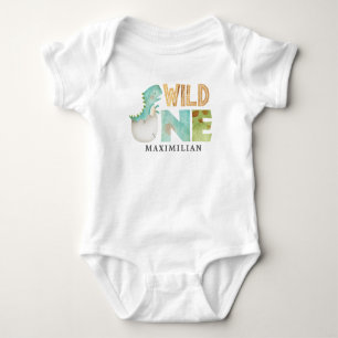 Personlig VILD EN dinosaurie 1st Birthday T Shirt