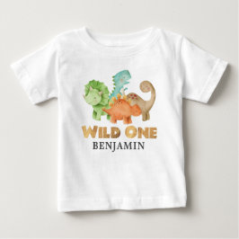 Personlig Vild EN dinosaurier 1:a födelsedagen T Shirt