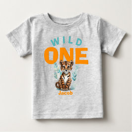 Personlig VILD EN Tiger Junglep första födelsedag T Shirt