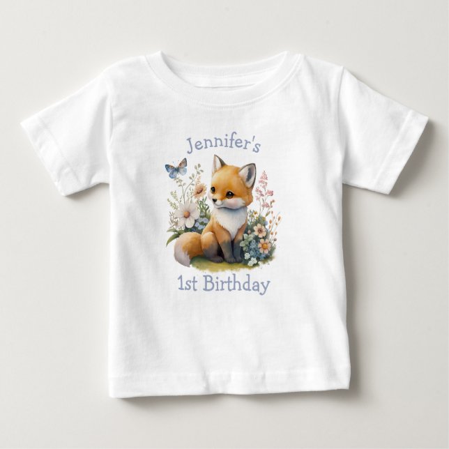 Personlig VILD ETT första skogsräv T Shirt (Framsida)