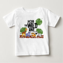Personlig VILD ONE Safari första födelsedag T Shirt