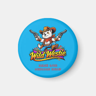 Personlig vild Westie Cowboy Hund Magnet
