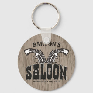 Personlig Vilda western Gun Revolver Saloon Nyckelring