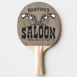 Personlig Vilda western Gun Revolver Saloon Pingisracket