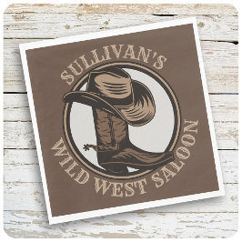 Personlig Vilda western Saloon Western Cowboy Pappersservett