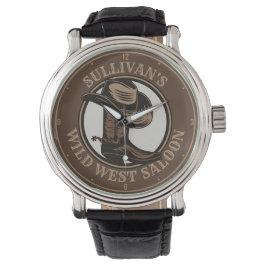 Personlig Vilda western Saloon Western CowboyBoots Armbandsur