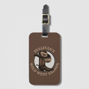 Personlig Vilda western Saloon Western CowboyBoots Bagagebricka