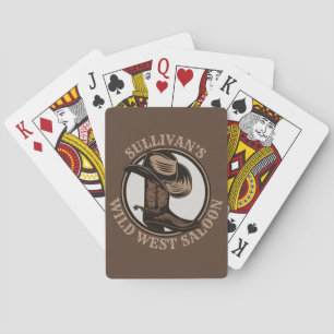 Personlig Vilda western Saloon Western CowboyBoots Casinokort