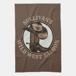 Personlig Vilda western Saloon Western CowboyBoots Kökshandduk