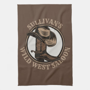 Personlig Vilda western Saloon Western CowboyBoots Kökshandduk