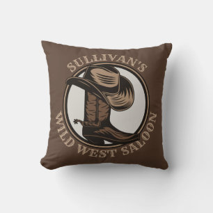 Personlig Vilda western Saloon Western CowboyBoots Kudde