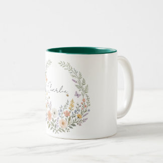 Personlig Vildblomma Namn Mugg
