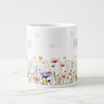Personlig vildblomma Nana-mugg | Anpassad blomster