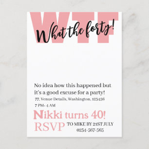 Personlig Vilken 40:e roliga födelsedag Vykort