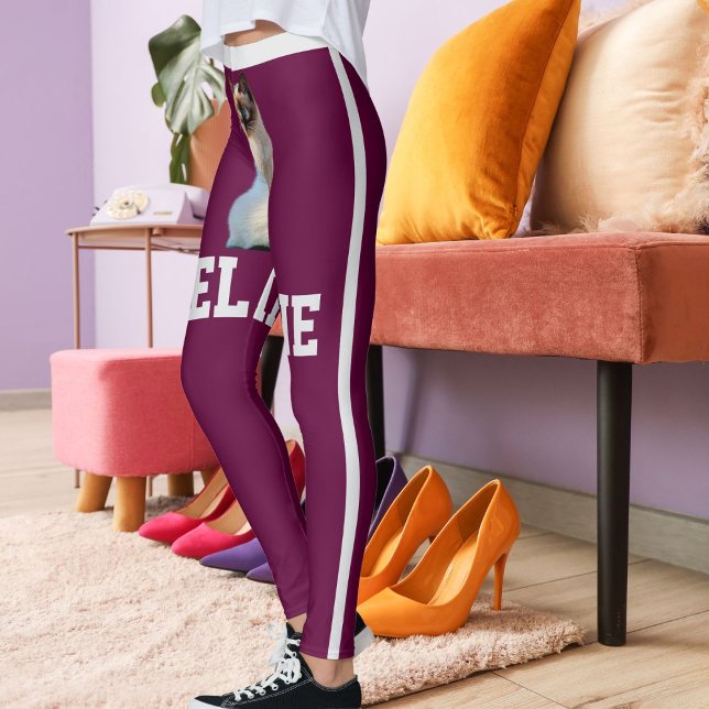 Personlig Vin Cute Siamese Cat Pet Photo Leggings (Skapare uppladdad)