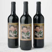 Personlig Vin-etiketter, Anpassningsbar Flaska