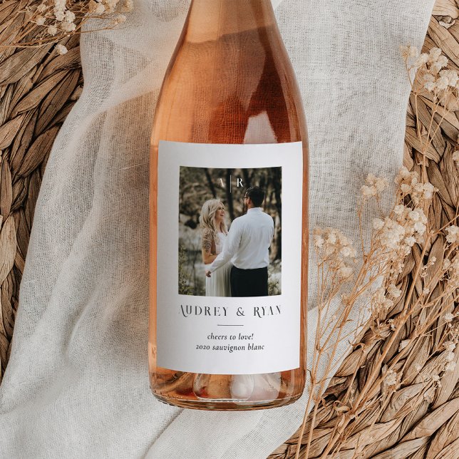 Personlig Vin Flaska-etikett med foto Vinflaska Etikett (Personalized Wine Bottle Label with photo)