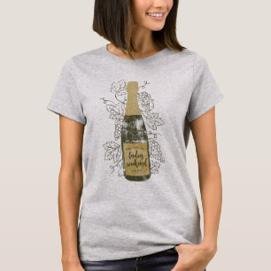 Personlig Vin Flaska och peviner T Shirt