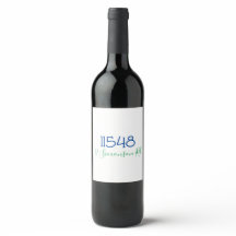 Personlig vinlabel med postnummer och gatuadress