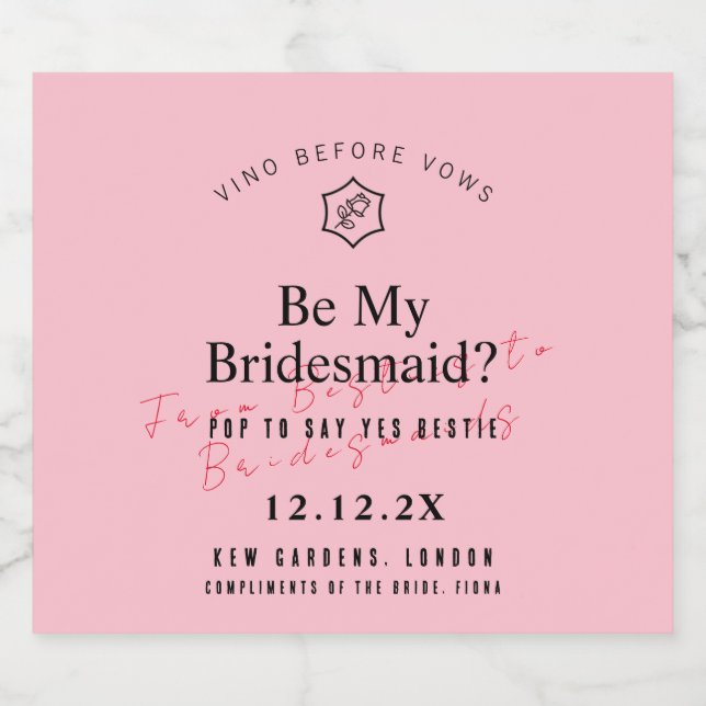 Personlig Vino före Ro Inspierat (Enkel etikett)